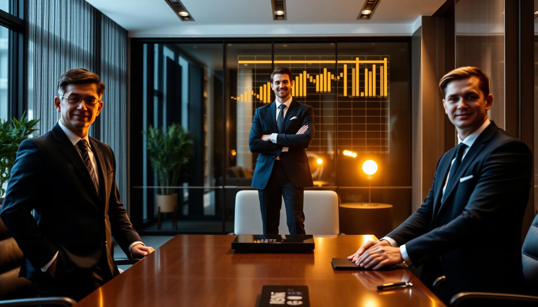 Financial consultants at Accurate Financial Block in a modern office